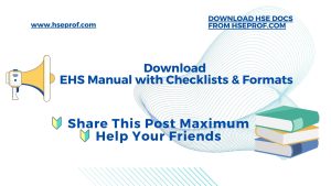 EHS Manual with Checklists & Formats