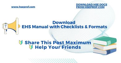 EHS Manual with Checklists & Formats