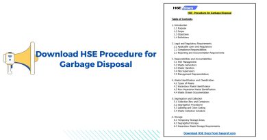 Download HSE Procedure for Garbage Disposal