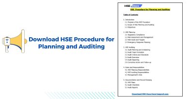 HSE Procedure for Planning and Auditing