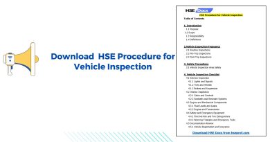 HSE Procedure for Vehicle Inspection