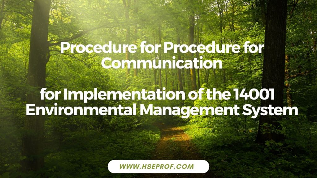 Procedure for Communication