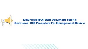 ISO 14001 Toolkit HSE Procedure For Management Review