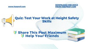 Quiz about Work at Height safety