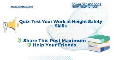 Quiz about Work at Height safety