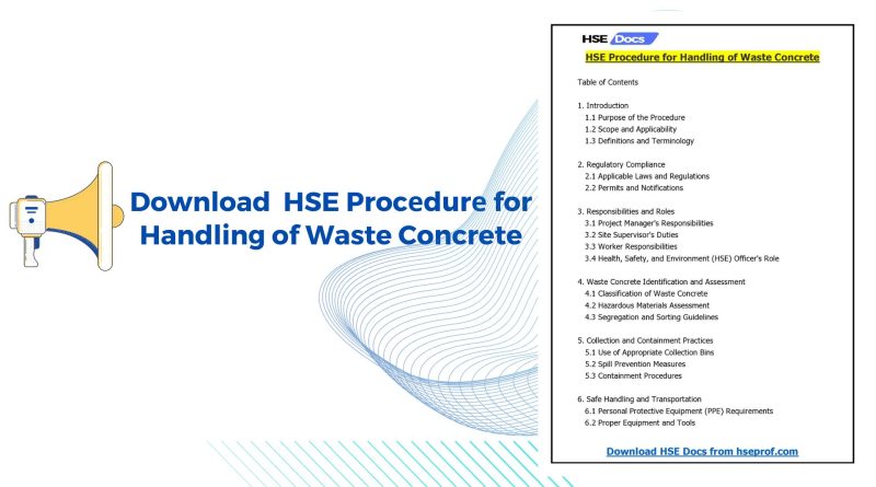 Procеdurе for Handling of Waste Concrete