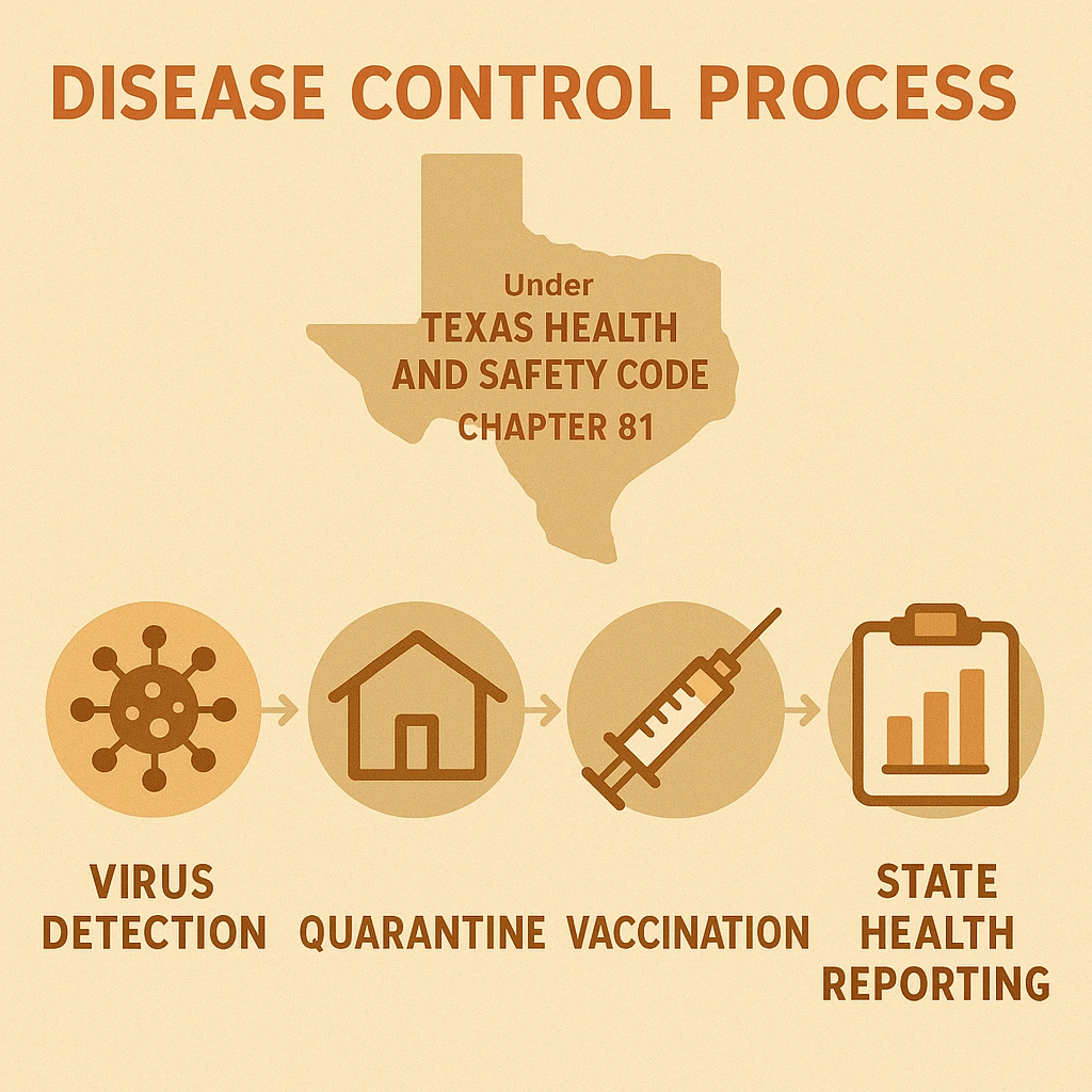 Infographic of disease control process under T
