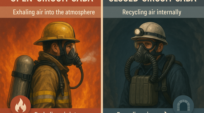 arts of a Compressed Air Breathing Apparatus CABA explained visually